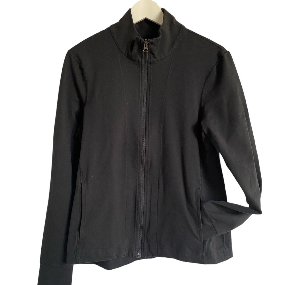 Pact: On The Go- Slim Zip Up, Size L , Black